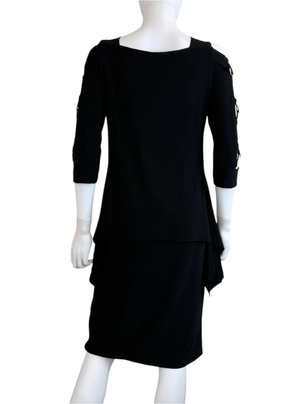 Joseph Ribkoff Black Midi Cocktail Dress Size S L0784